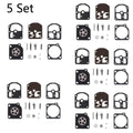 Set of 5 Carburetor Rebuild Kits for Zama C1S-K1D RB-5 RB-7 Echo CS280E CS280EP