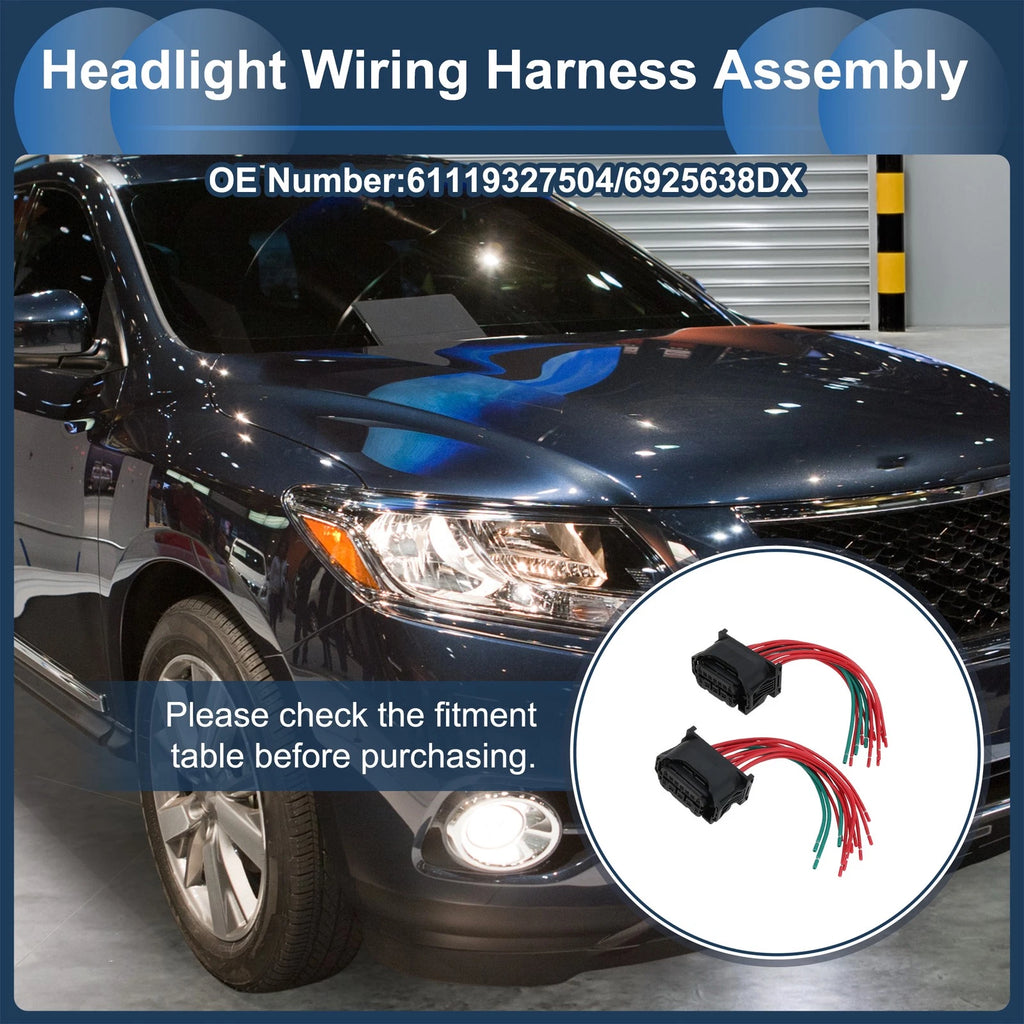 Headlight Wiring Harness Assembly for BMW 5 Series GT (2013–2017)