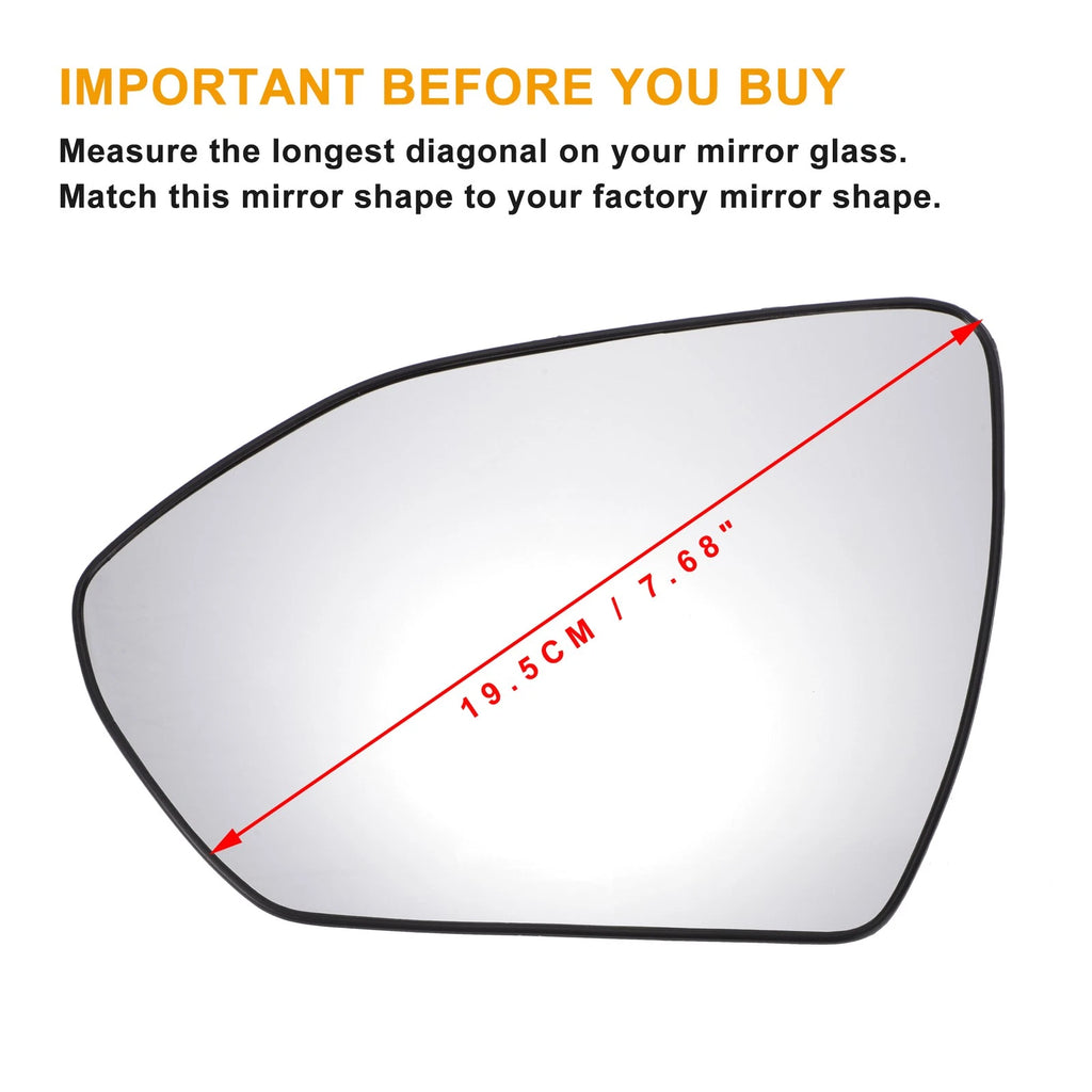 Left Side Mirror Glass Non Heated Replacement for Hyundai Tucson (2022–2024)