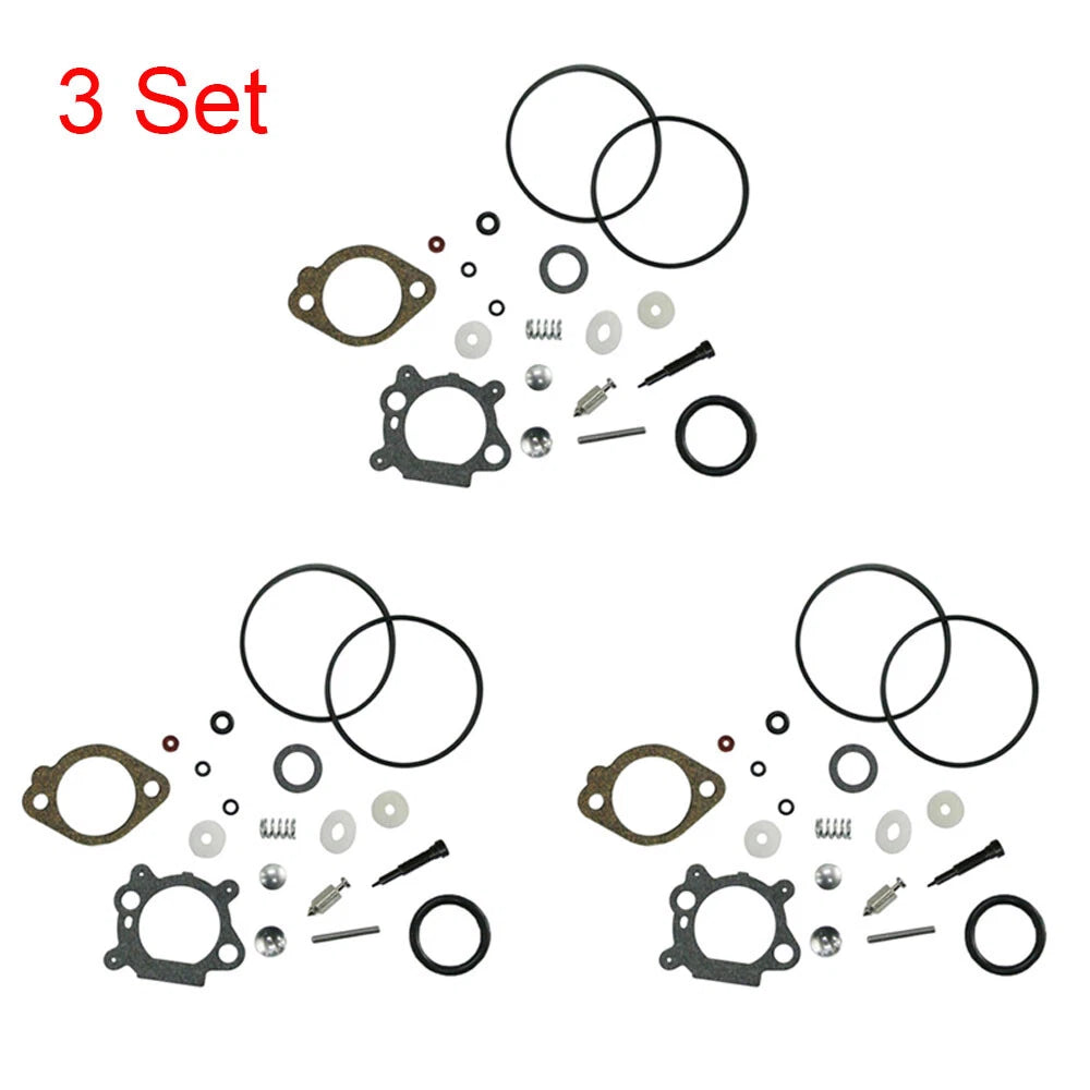 Set of 3 Carburetor Gasket Overhaul Kit for Briggs (492495, 493762, 498260)