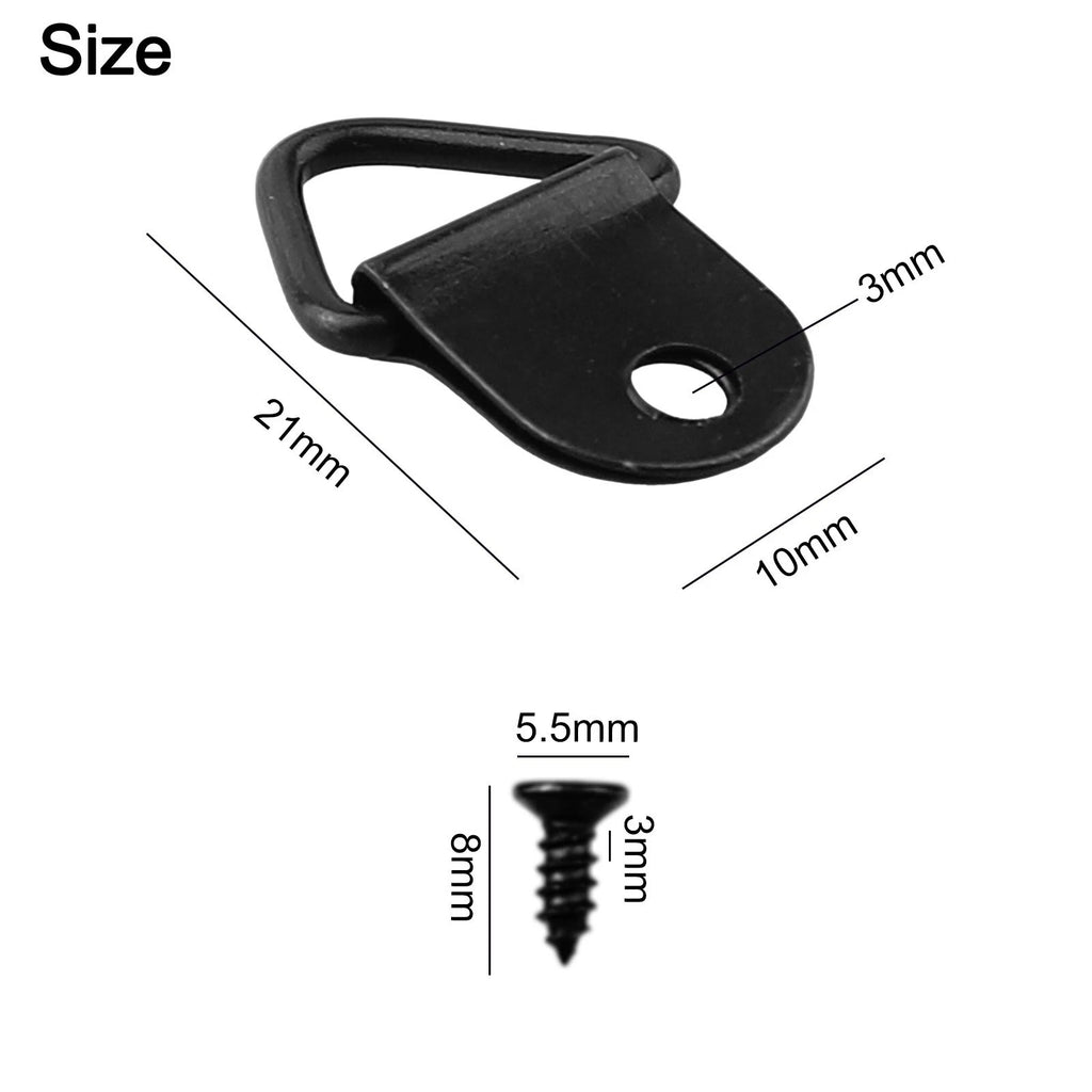 Set of 100 Triangle D Ring Picture Frame Hooks and Screws