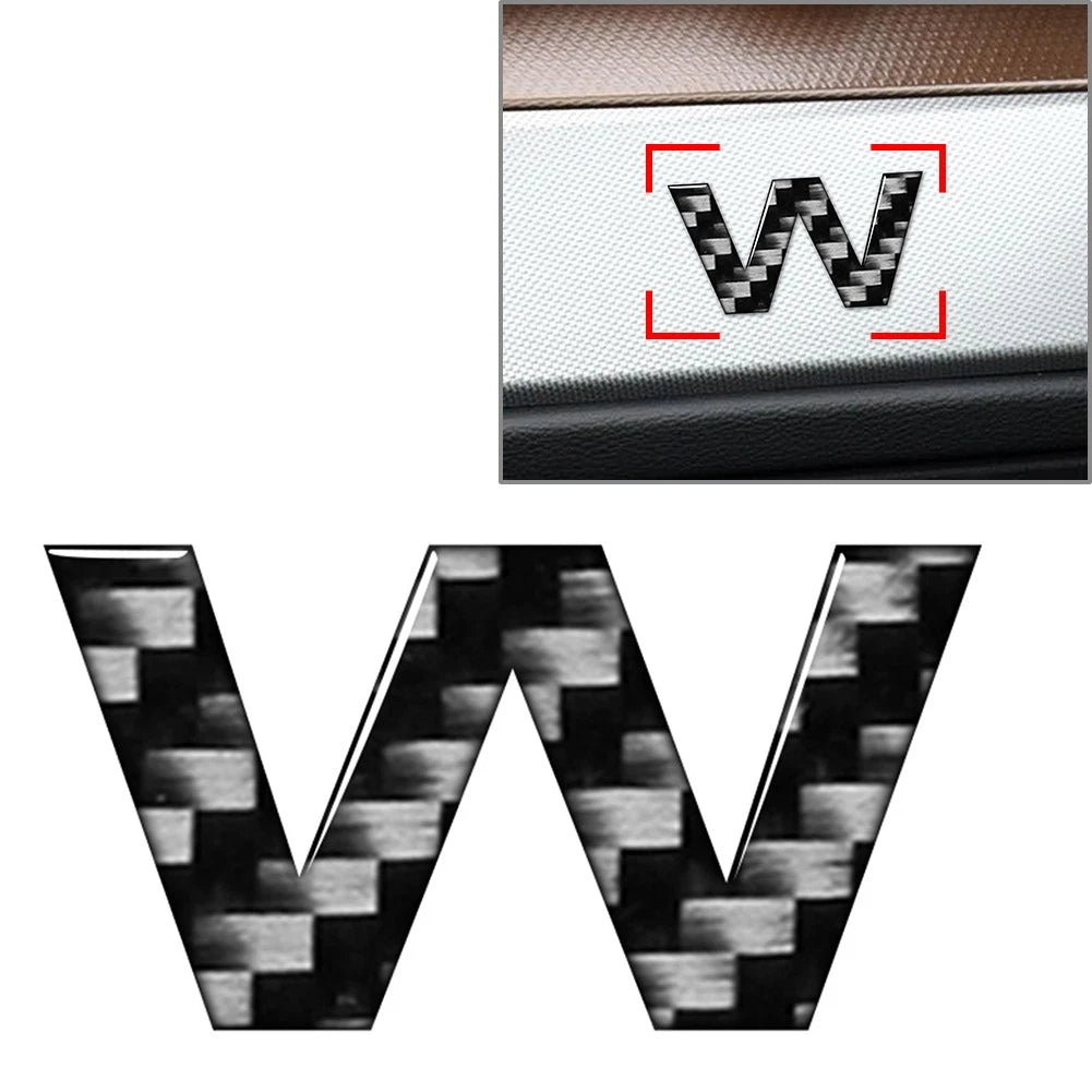 Carbon Black Door Wall Window Badge Emblem Decals for