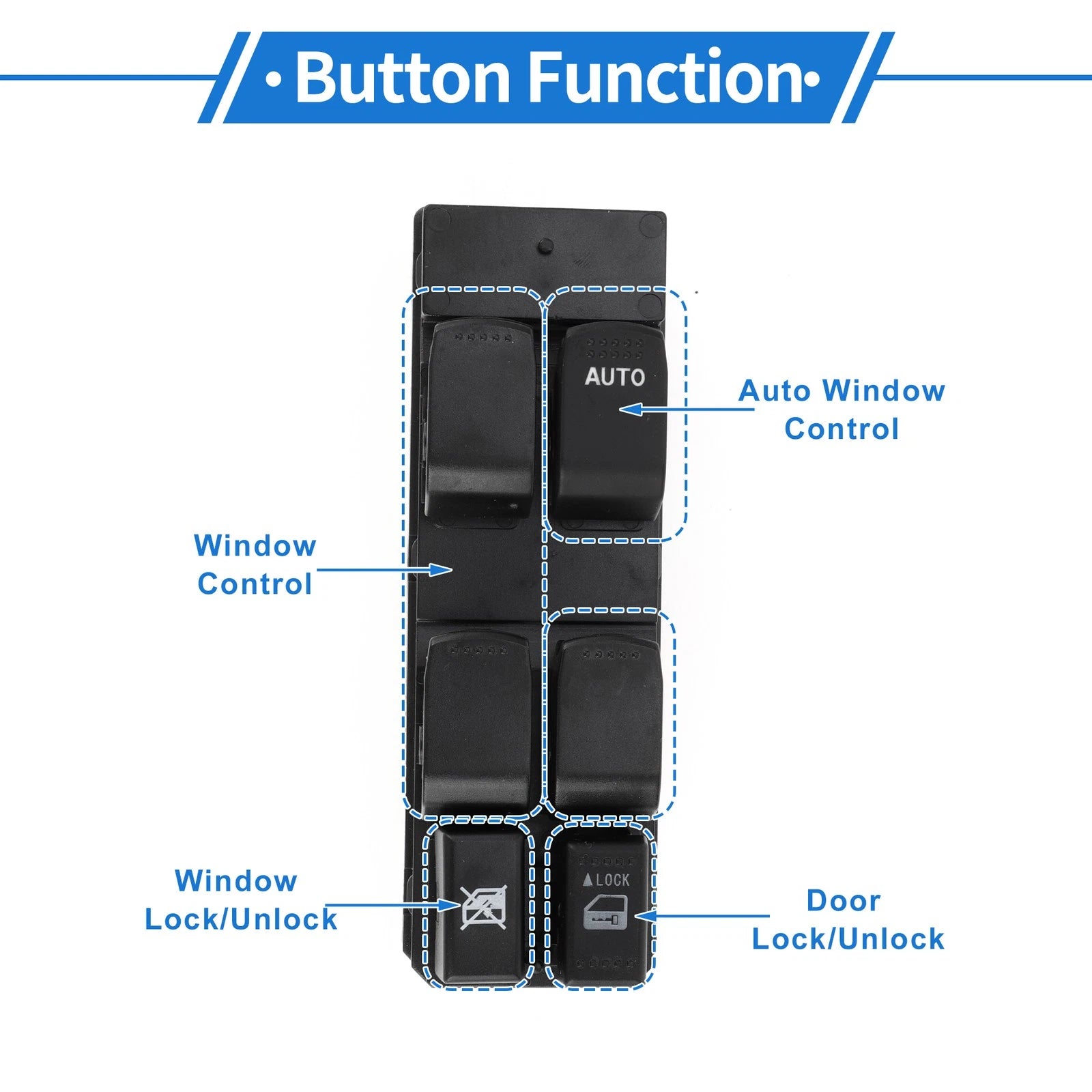 Front Right Power Window Switch for Suzuki Grand Vitara SX4 (2006–2013)
