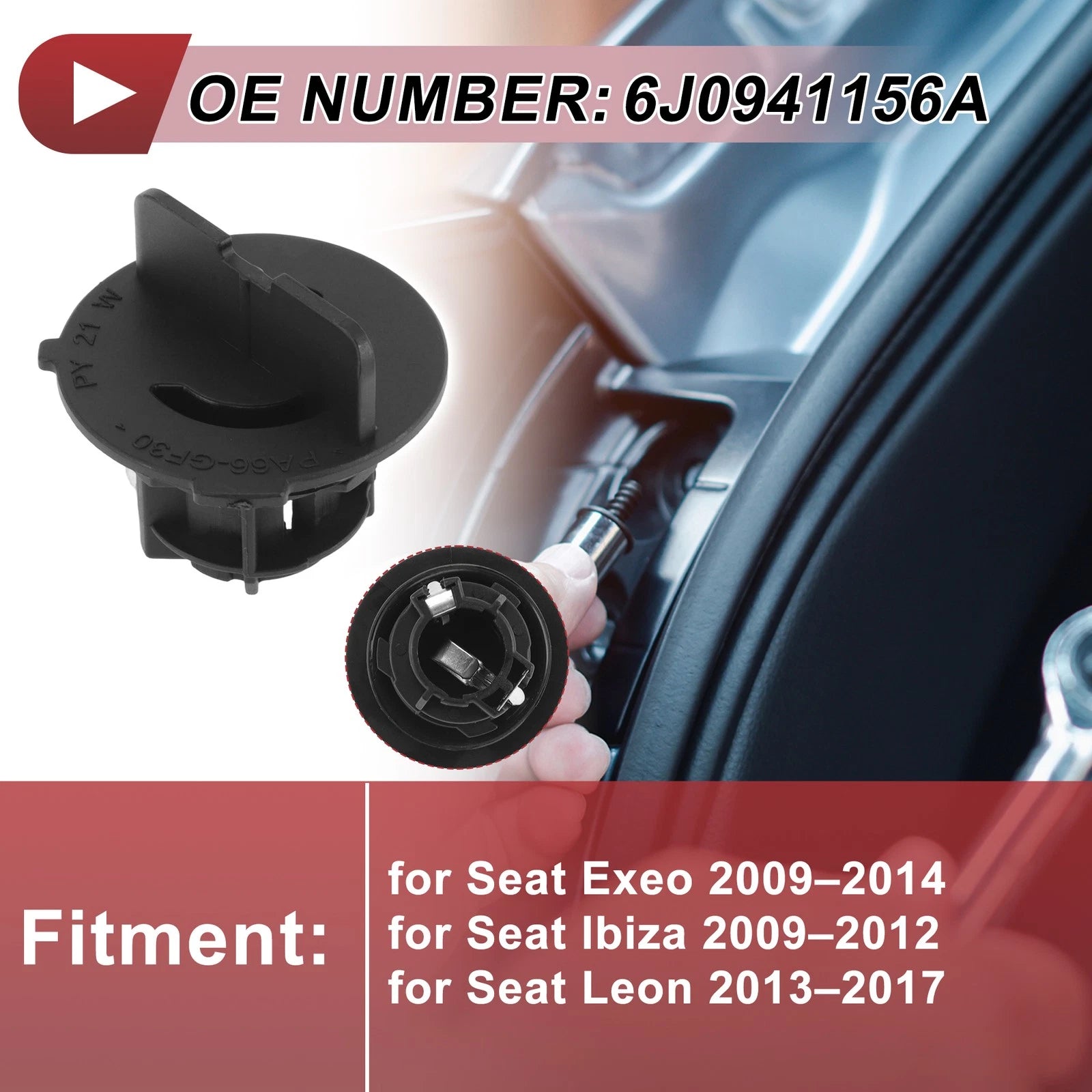 Light Socket for Seat Exeo (2009–2014) 6J0941156A