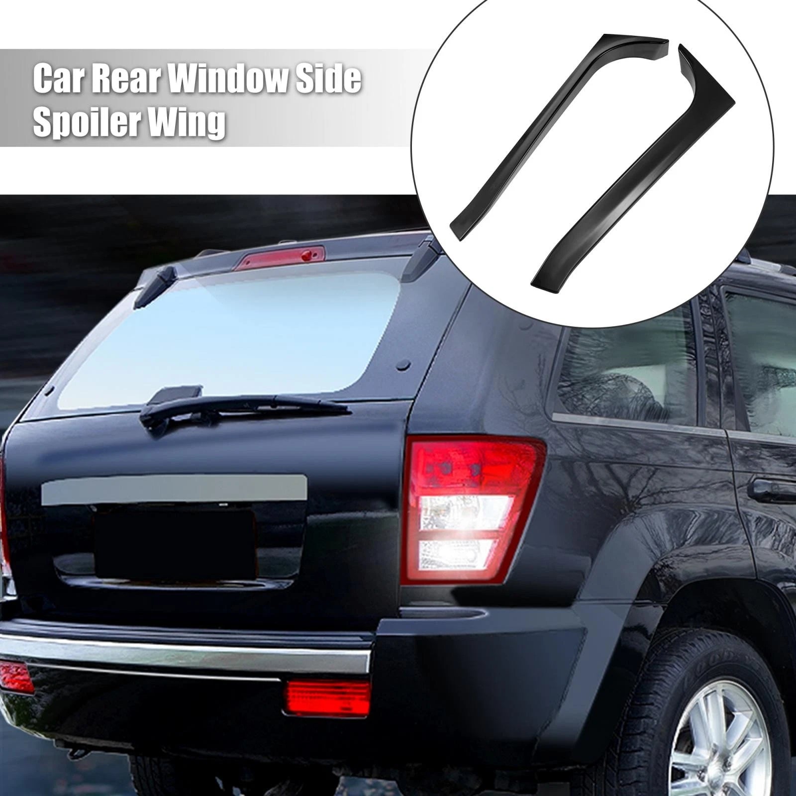 2PCS Rear Window Side Spoiler Wing Trim Replacement for Volkswagen Golf 6 (2009–2013)