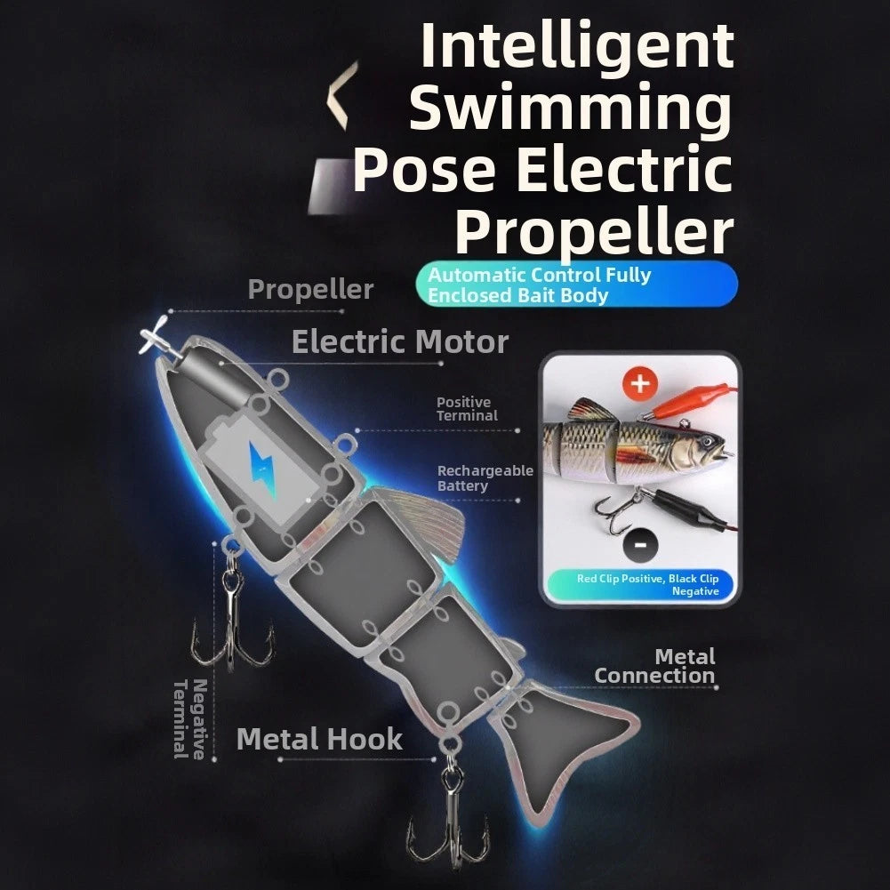 Electric Fish Lure for Auto Swim (Rechargeable USB, ABS Construction)