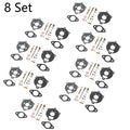 Set of 8 Carburetor Gasket Kit for Briggs & Stratton (394693, 291763, 295938)