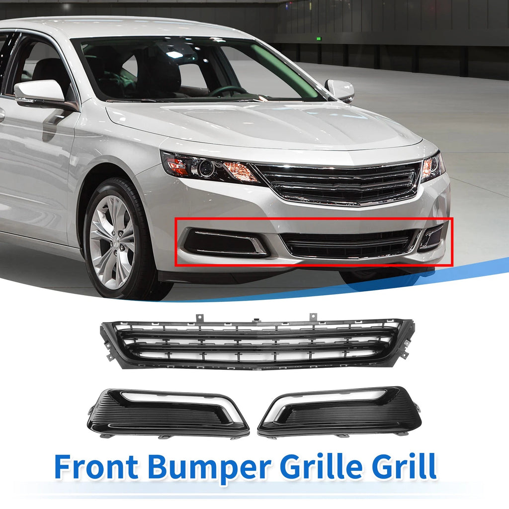 Front Lower Bumper Grille Grill Set for Chevrolet Impala (2014–2020)