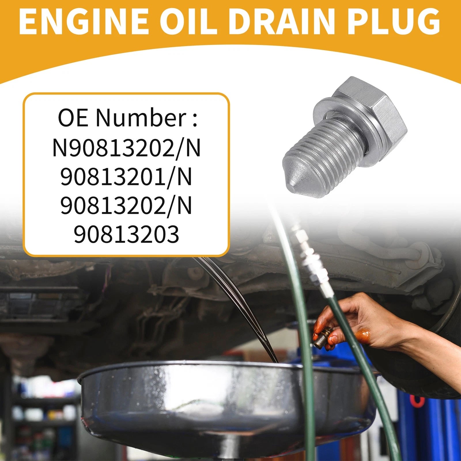 Oil Drain Plug Pan Thread Repair for Audi A3 (2006–2016) Metal 1 Piece
