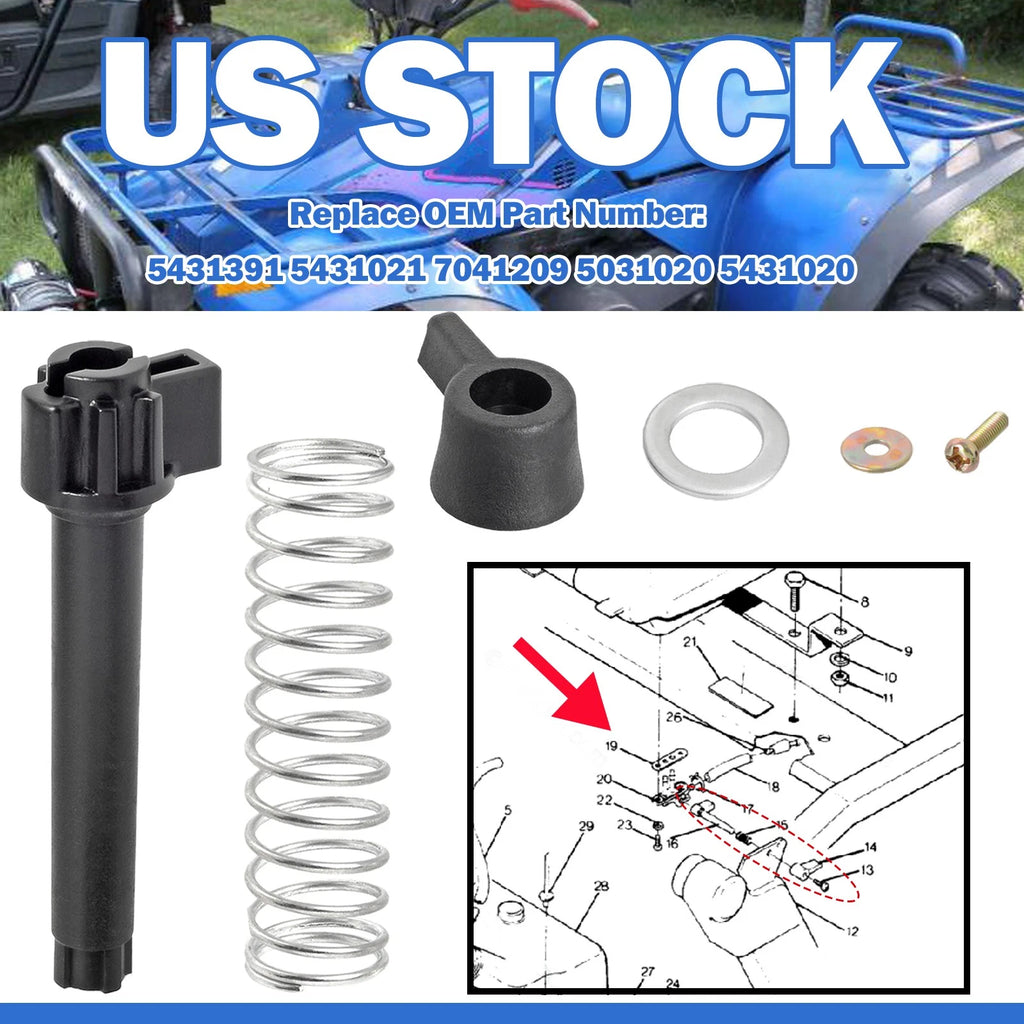 Fuel Valve Petcock & Lever Knob Spring for Polaris Magnum 425, Scrambler 400, 500 (1995–2004)