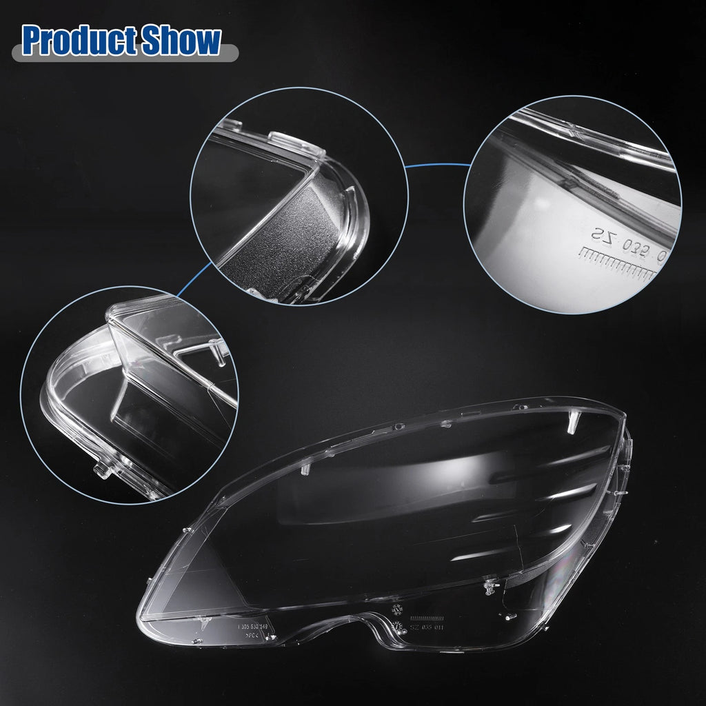 Headlight Clear Lens Cover Replacement for Mercedes Benz C-Class W204 (2007–2014)