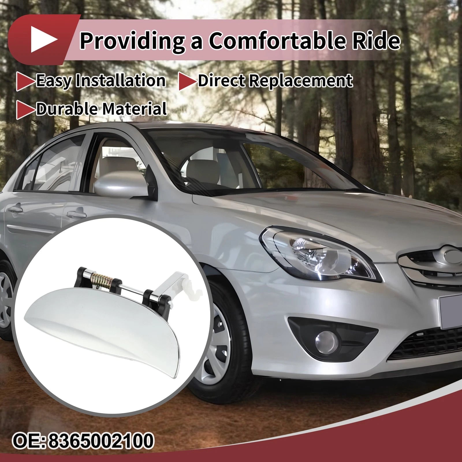 Car Exterior Door Handle Replacement for Hyundai Atos Rear Left (2000–2010)