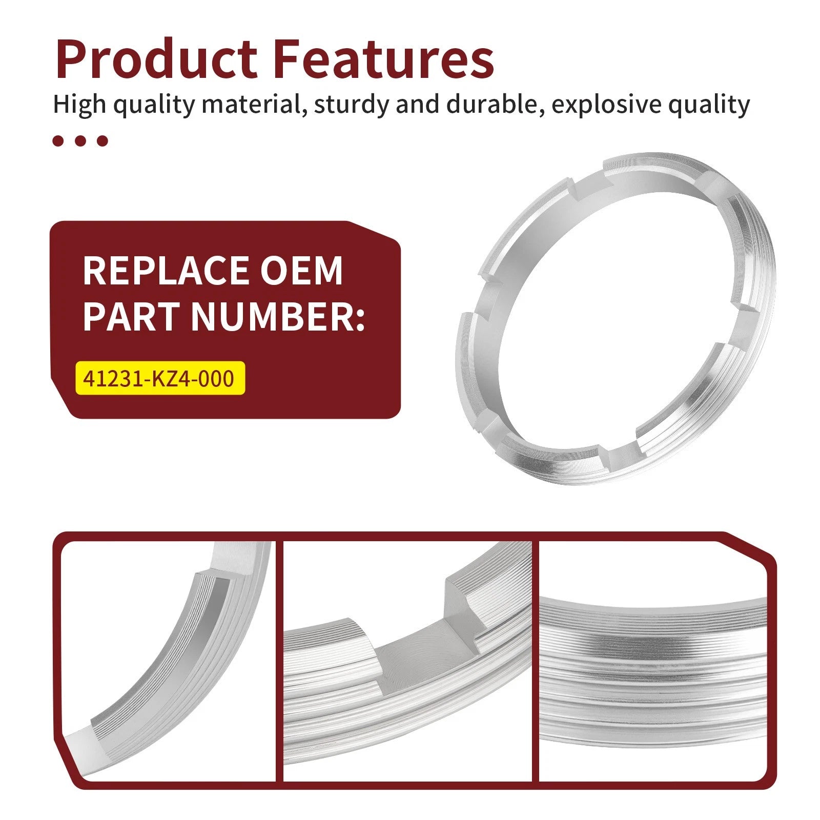 Rear Wheel Bearing Retainer 41231-KZ4-000 for Honda CR125R CR250R CR500R (1984–2001)