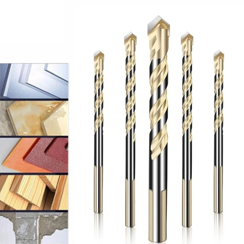 Set of 5 Carbide Tip Drill Bits 5/6/8/10/12mm 90-120mm