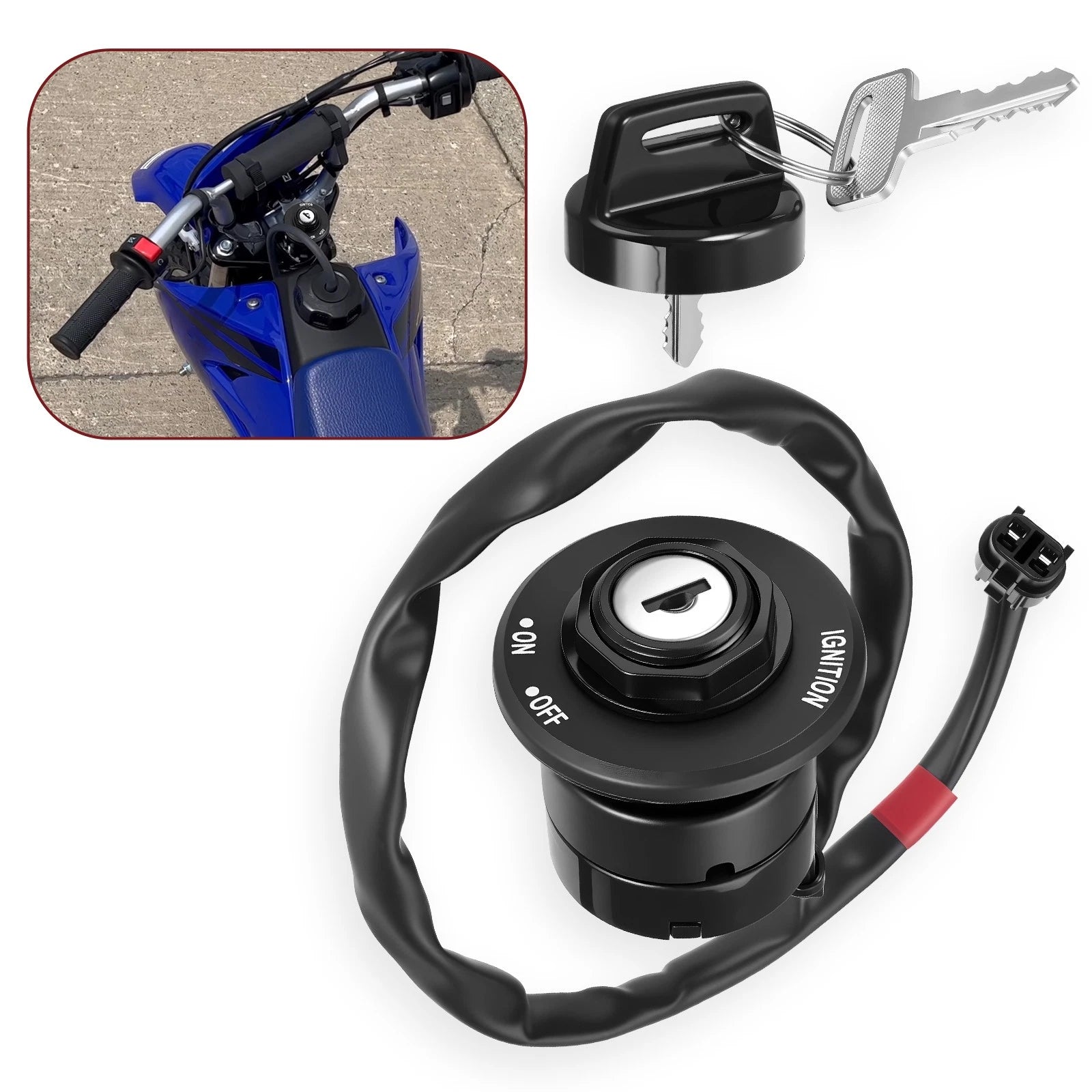 Ignition Switch Assembly with 2 Keys for Yamaha TTR50E (2006–2024) 1P6-H2510-13-00