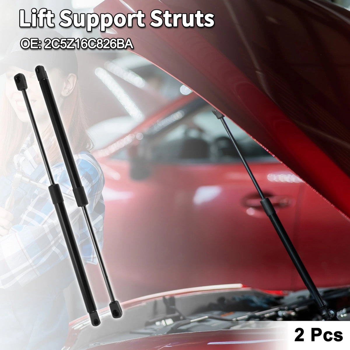 Front Hood Lift Supports Struts for Lincoln Aviator (2003–2005)