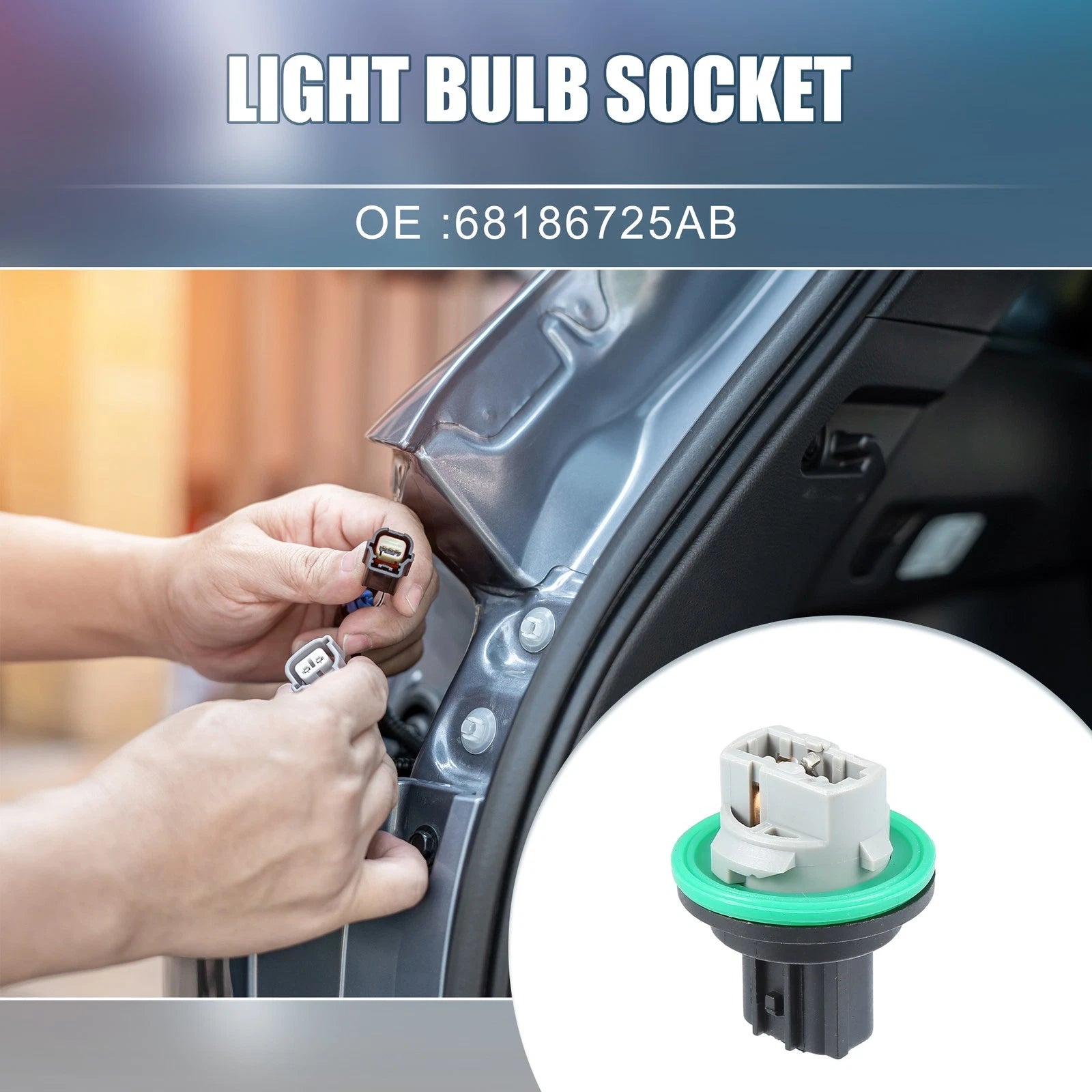 Rear Brake Taillamp Light Bulb Sockets for Dodge Dart (2013–2016)