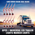 Truck LED Trailer Marker Lights 12V Waterproof Red 8 Pack for Trailer (All)