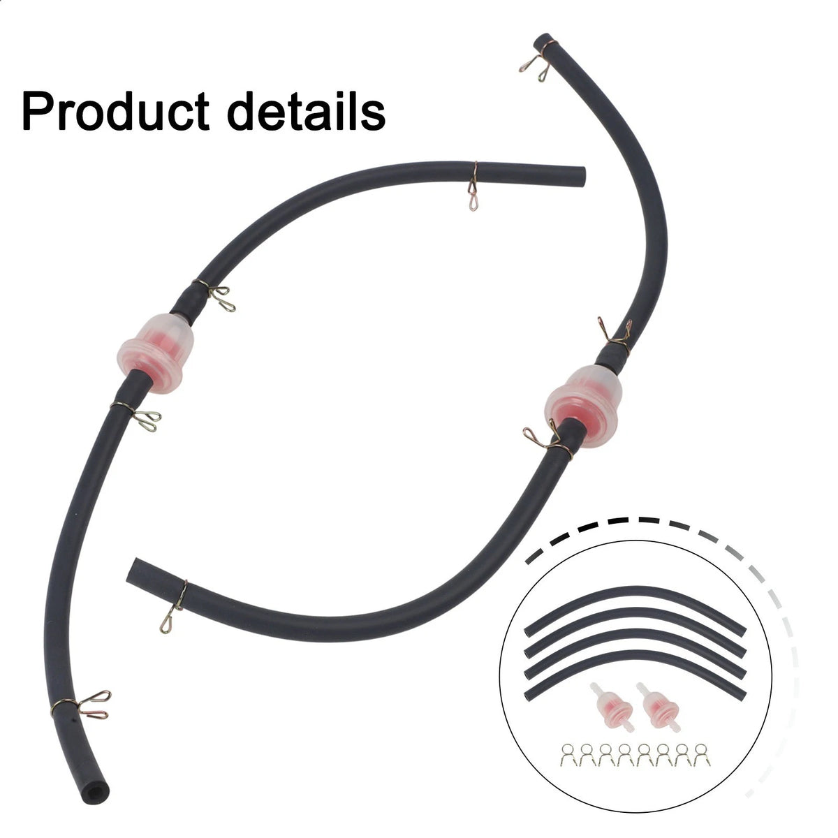 2X Fuel Filter for Scooter (Clear Plastic Rubber)