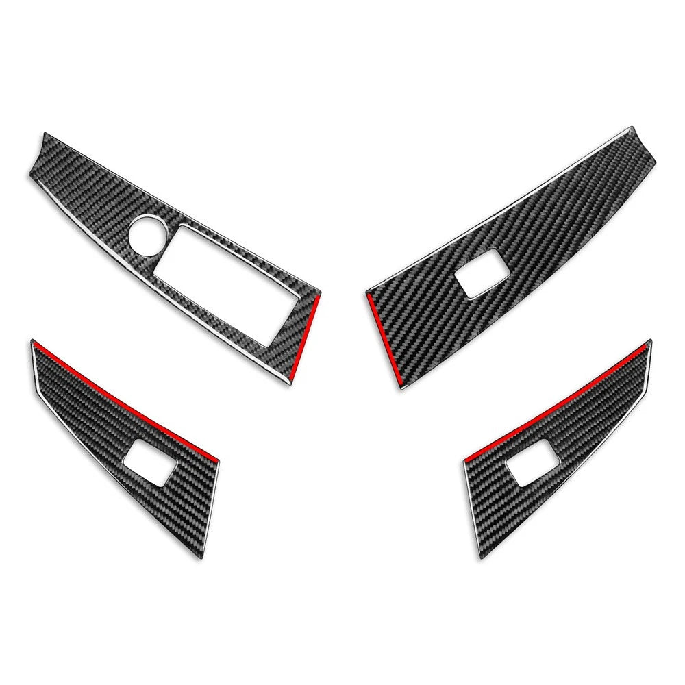 Set of 4 Window Lift Switch Button Trim Covers for BMW 5 Series E60 (2004–2007)