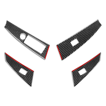 Set of 4 Window Lift Switch Button Trim Covers for BMW 5 Series E60 (2004–2007)
