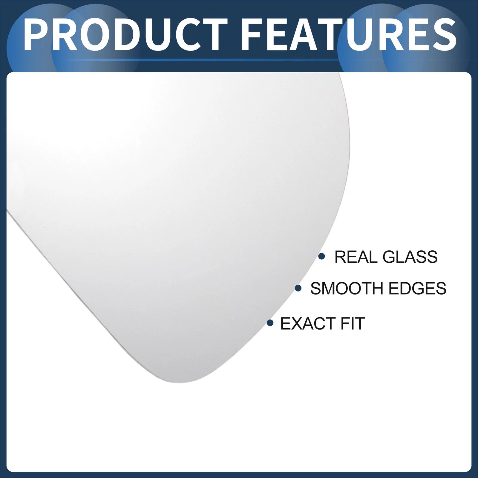 Right Side Mirror Glass with Back Heated for Volkswagen Touran (2003–2010)