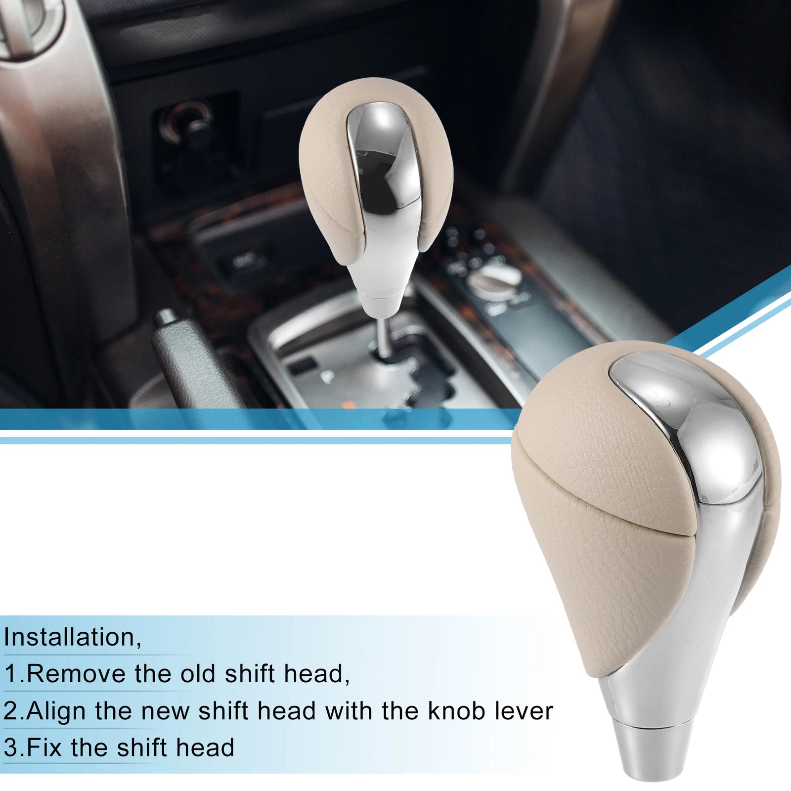 Gear Shift Knob for Lexus Toyota (Beige)