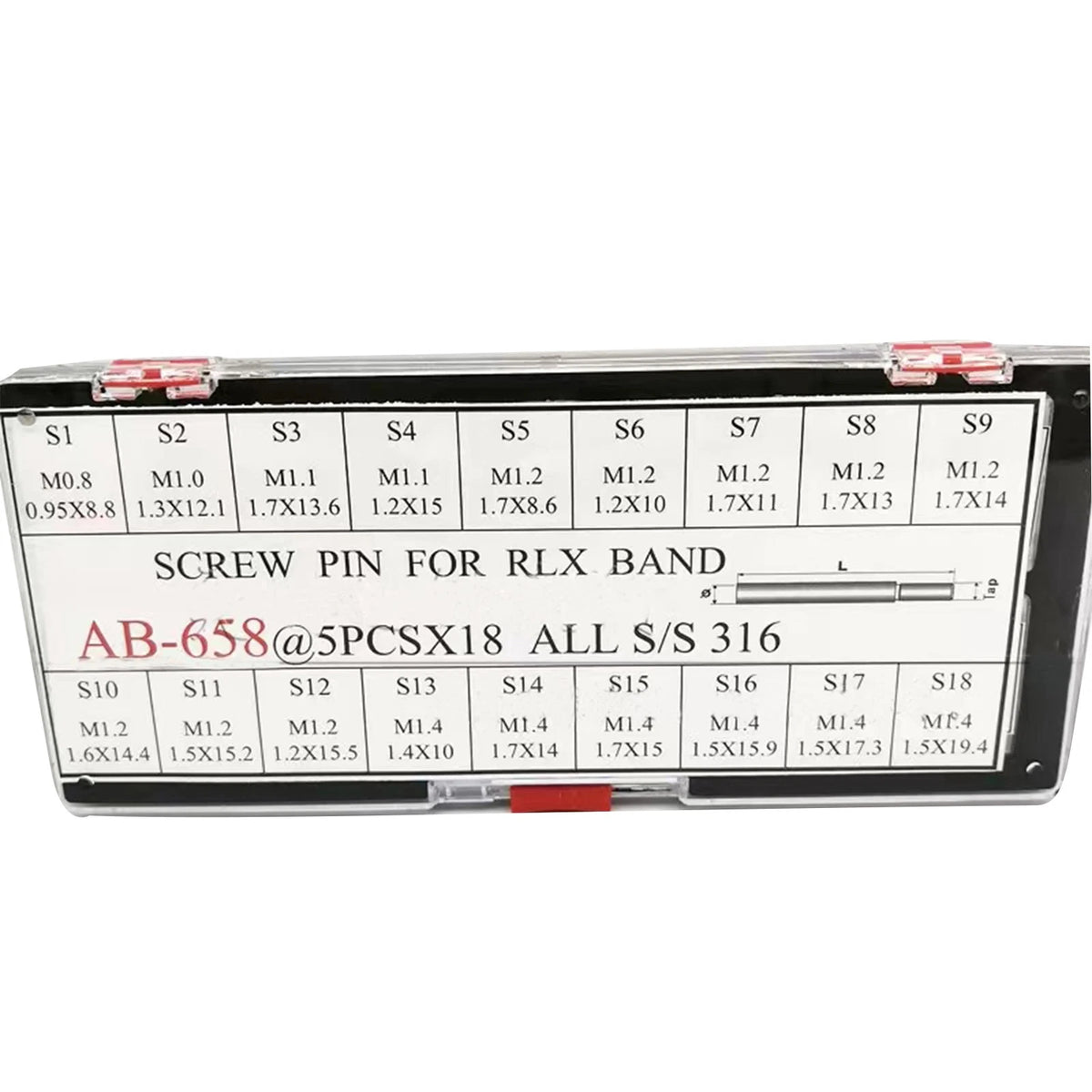 90-Pack Stainless Steel Screw Pins Links for Rolex E