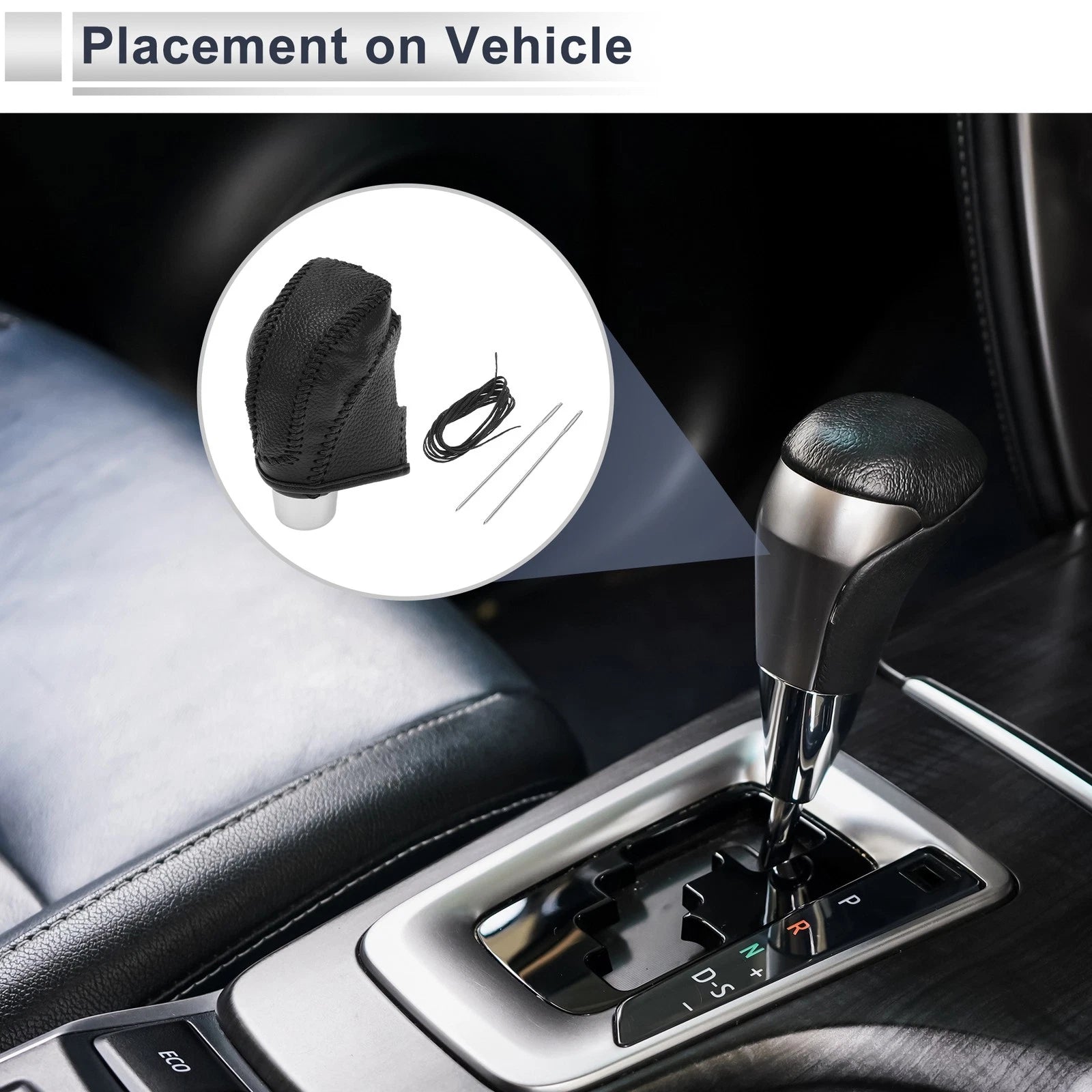 Gear Shift Knob Cover Replacement for Subaru Impreza (2017–2023) Pebbled Black