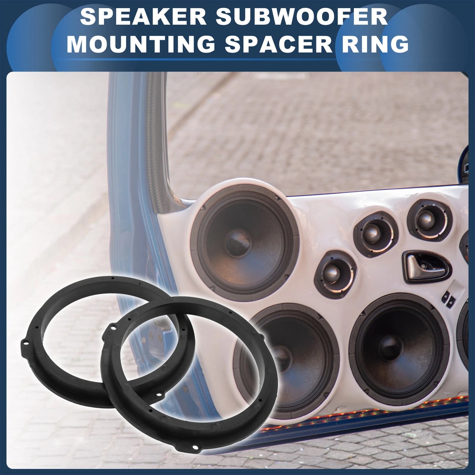 2X Speaker Spacer Ring Adapter for Ford Transit Custom