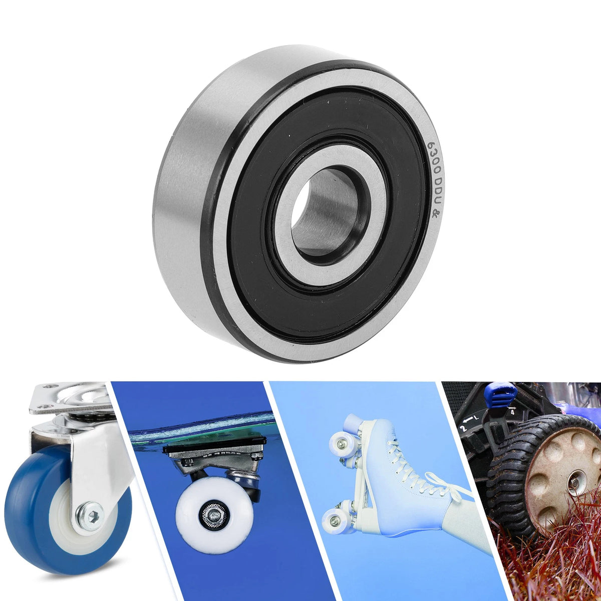 Deep Groove Ball Bearing 10x35x11mm for Scooter Skateboard (6300DDU)