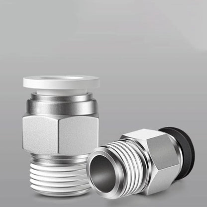 10 PC802 Threaded Connectors for PU Hose Connections