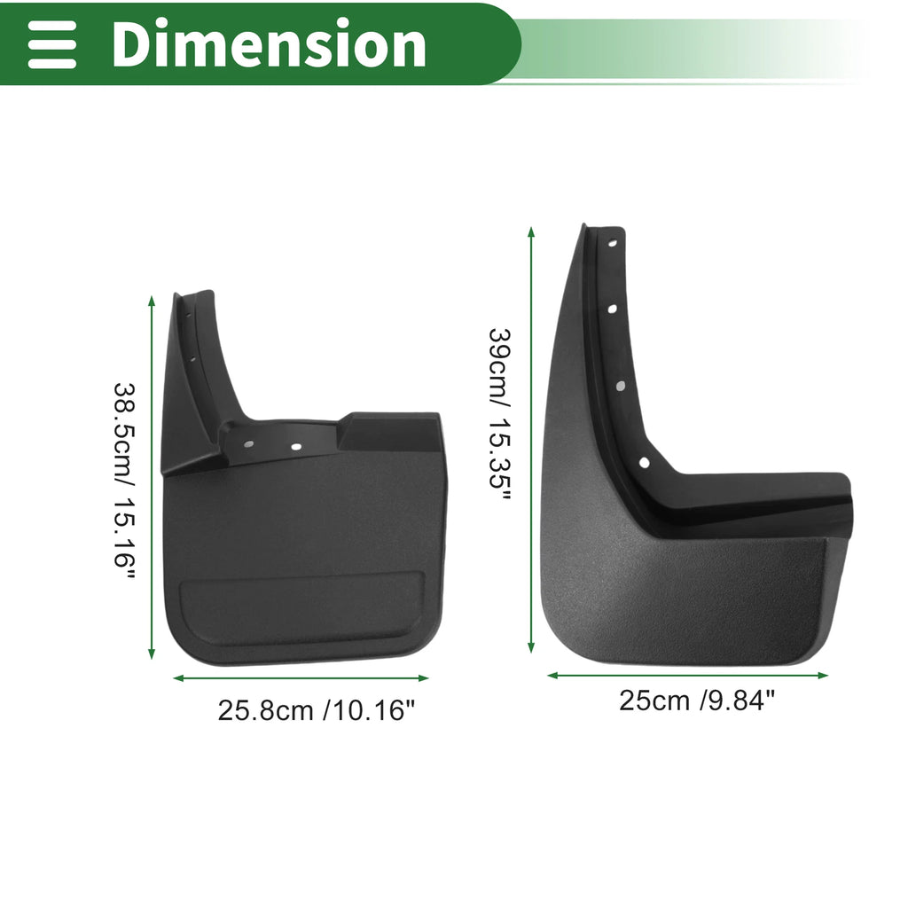 Mud Flaps Splash Guards for Lincoln Navigator (2018–2023) W/ Mounts