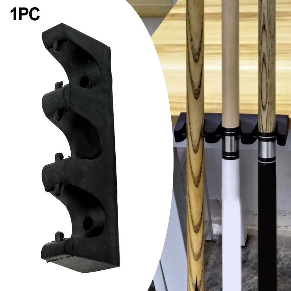 Rubber Billiard Cue Wall Holder with Raised Particles