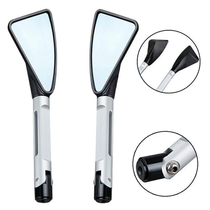 2X CNC Rear View Side Mirrors for Yamaha R6 (1999–2003) & R1 (2000–2001) Silver