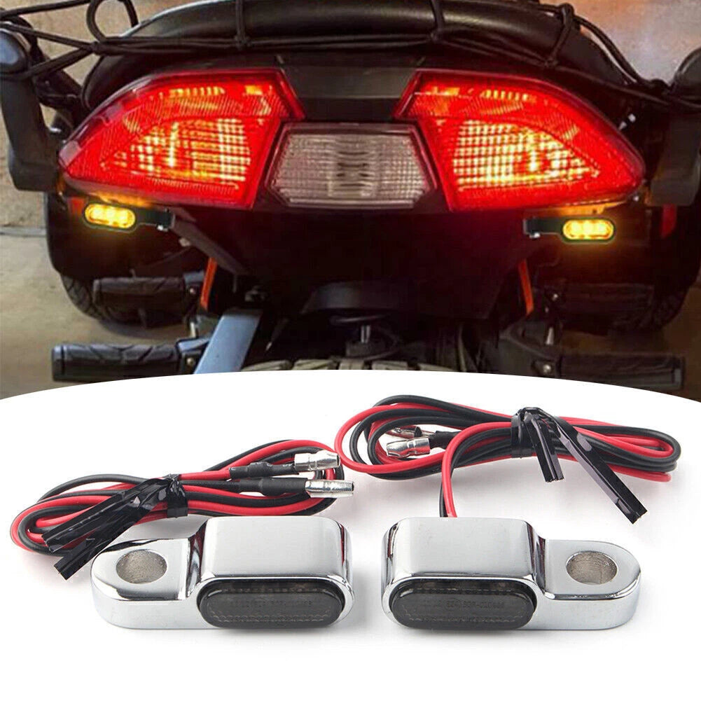 2X Chrome LED Turn Signals for Mini Motorcycle