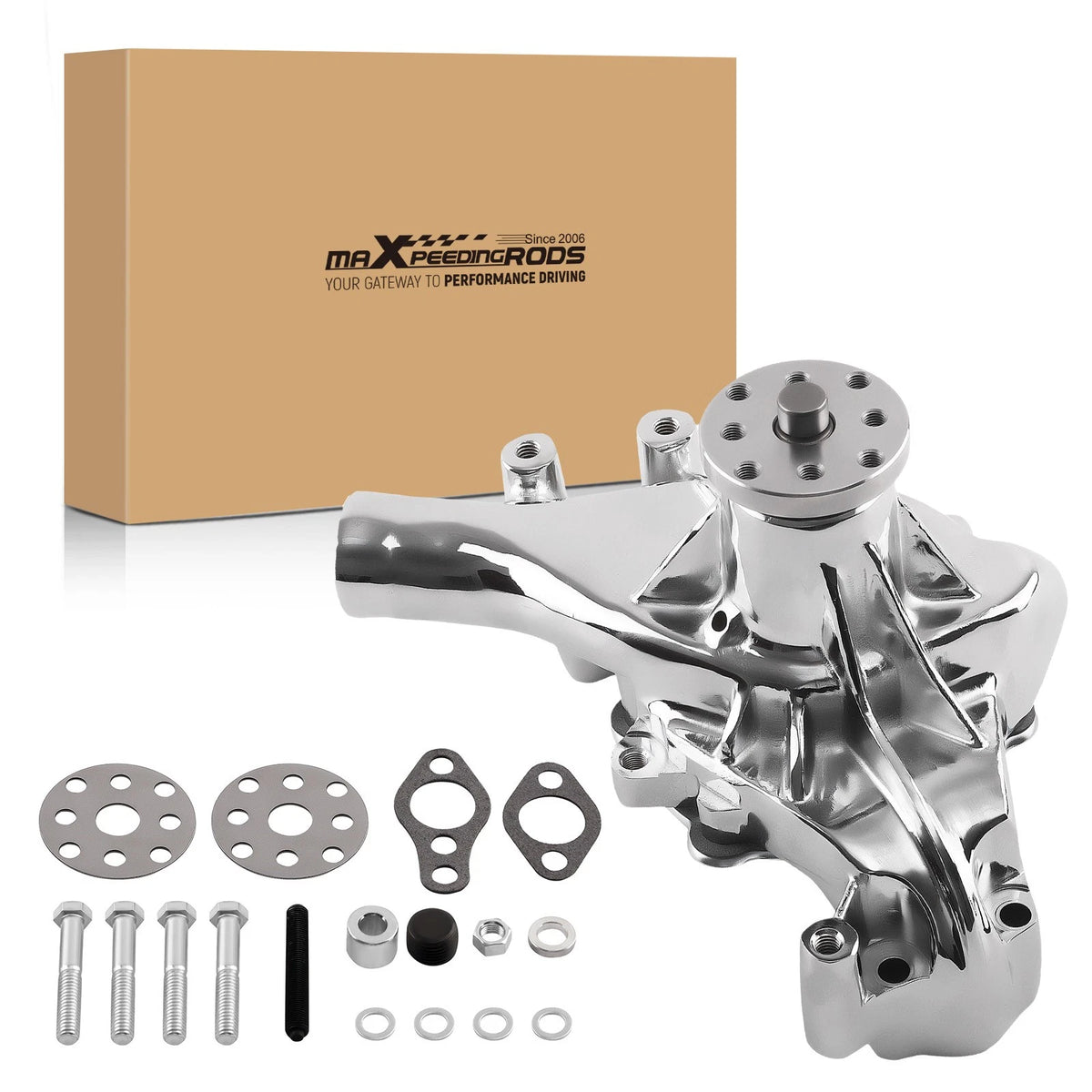 Long Water Pump for Small Block Chevy 283 327 400 (1973–1989)