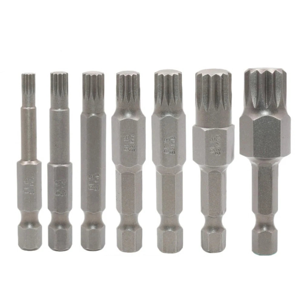 12 Point Magnetic Screwdriver Bit Set for (M)