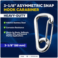 Stainless Asymmetric Snap Hook for Five Oceans (3-5/32 inches) FO465