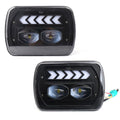 2X 5" x 7" LED Square Headlight for Jeep Wrangler (IP67)
