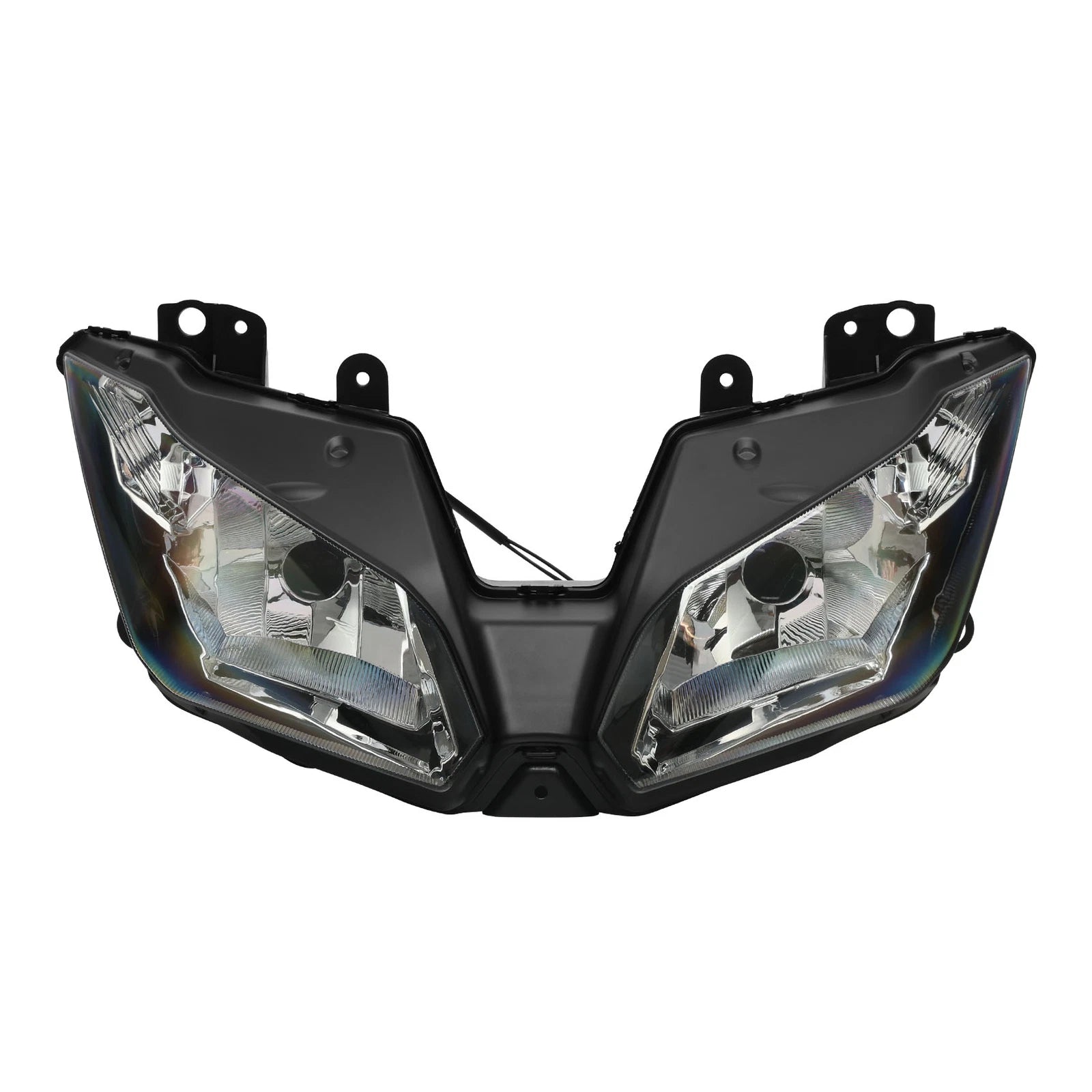 Black Front Headlight Assembly for Kawasaki Ninja 300 (2013–2017)