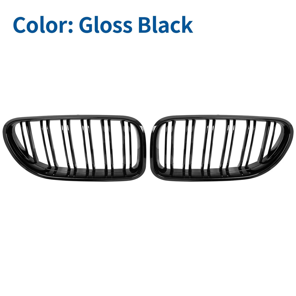 Hood Kidney Grill Front Grille Cover for BMW F06 (2012–2018) Glossy Black