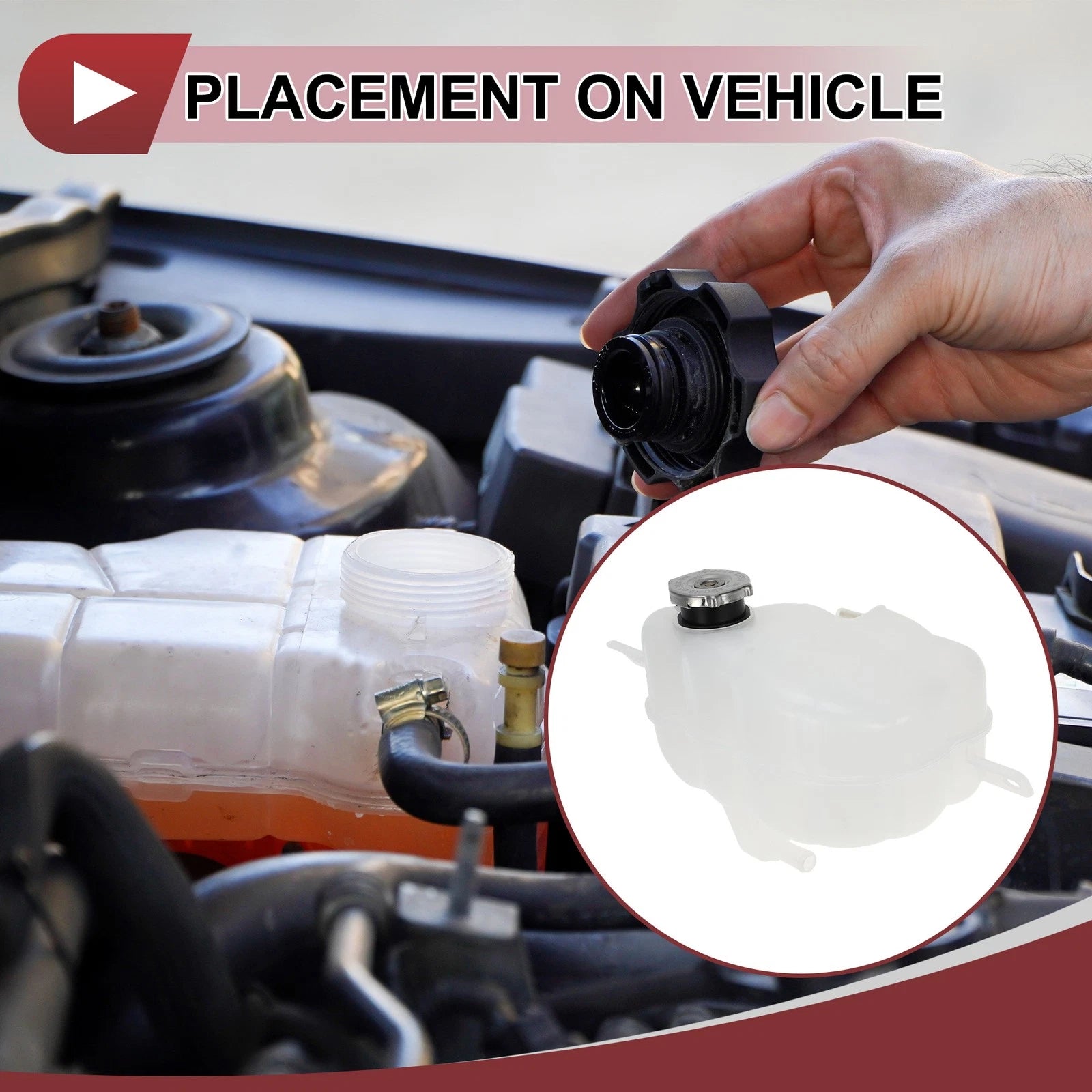 Coolant Expansion Overflow Tank with Cap Replacement for Dodge Journey (2009–2020)