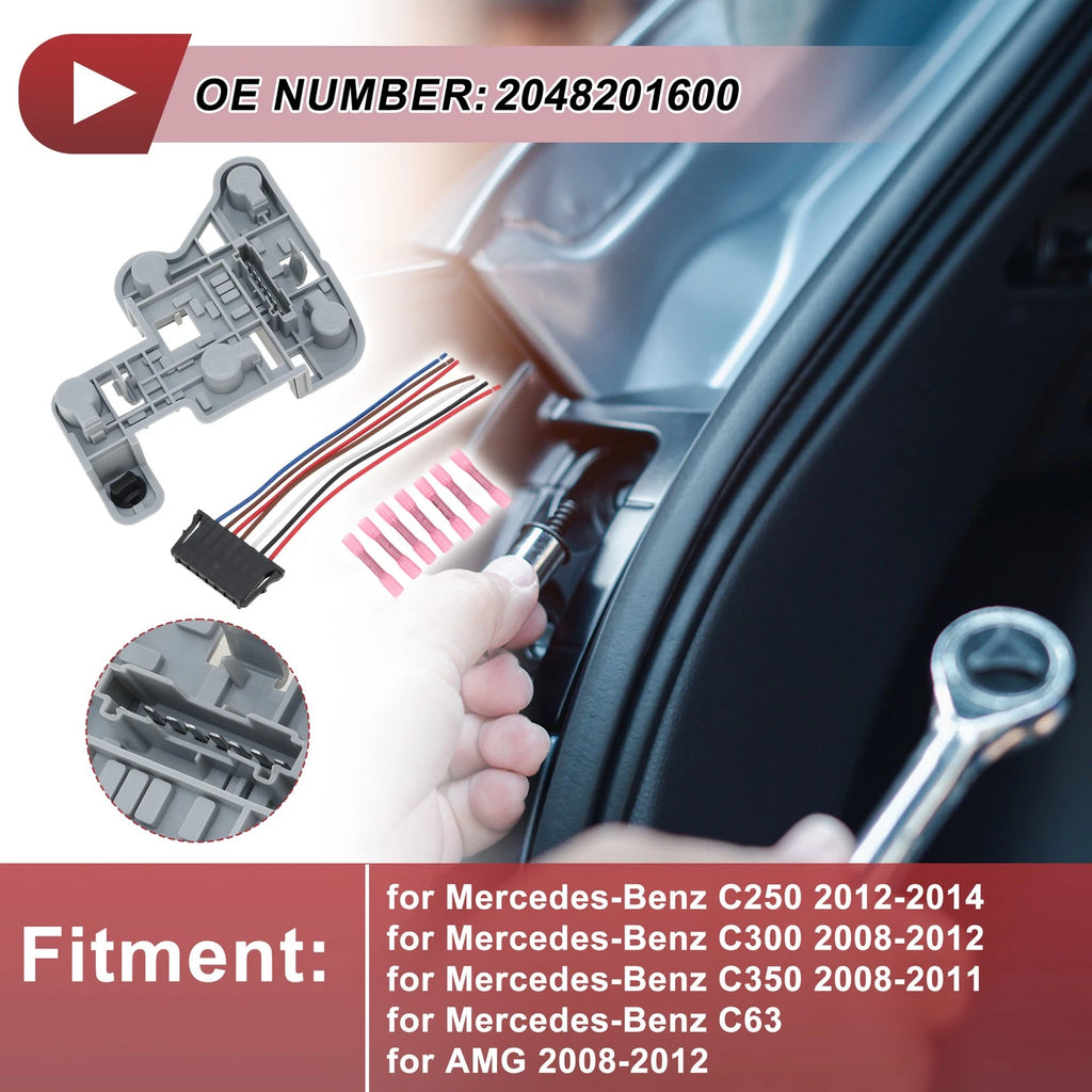 Right Tail Light Socket Wiring Replacement for Mercedes-Benz C250 (2012–2014)