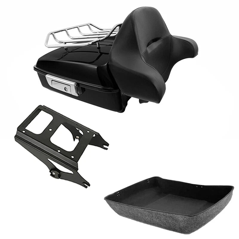 Chopped Trunk Rack Backrest Mount for Harley Touring Road Glide (2009–2013)
