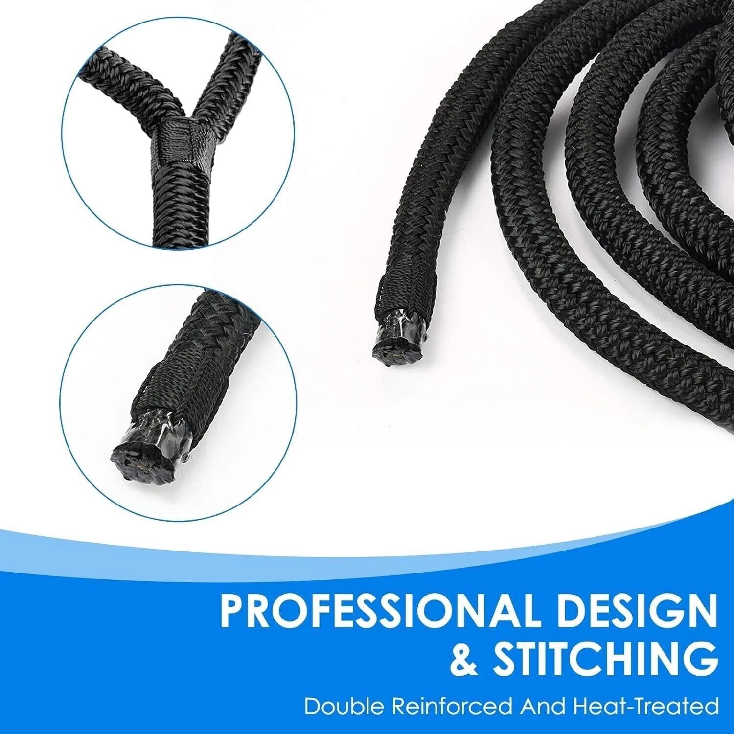 Set of 4 Double Braided Nylon Boat Dock Lines for Marine Use (20FT)