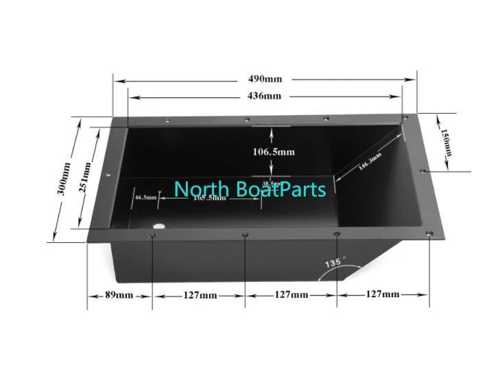Aluminum Alloy Weld Recessed Trolling Motor Pedal Tray for Minn Kota (100RTMP)