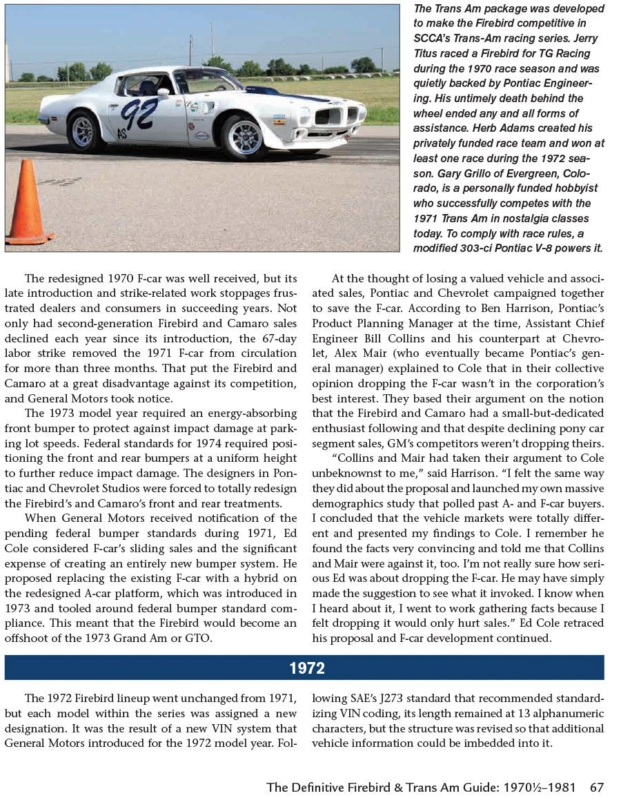 Firebird & Trans Am Guide for Firebird/Trans Am (1970–1981)