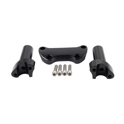 3.5" Straight Handlebar Riser & Top Clamp for Harley Dyna Tour Road Glide