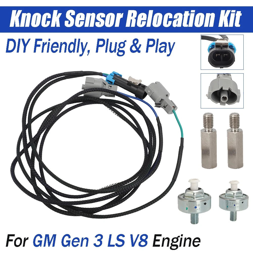 Knock Sensor Relocation Kit for GM Gen 3 LS V8 (LS1, LS6, LQ4, LQ9, LM7)